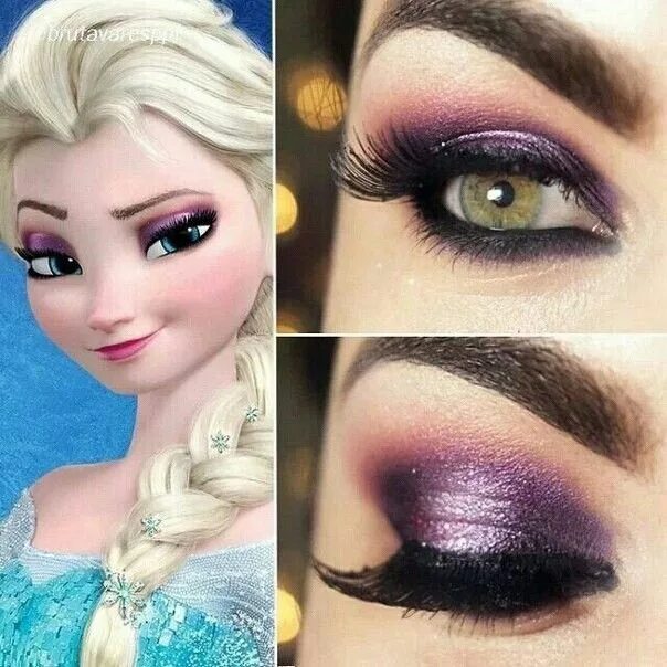 Макияж эльзы Pin de Марина Стружкова em макияж Maquiagem da elsa, Elsa de frozen, Maquiagem p