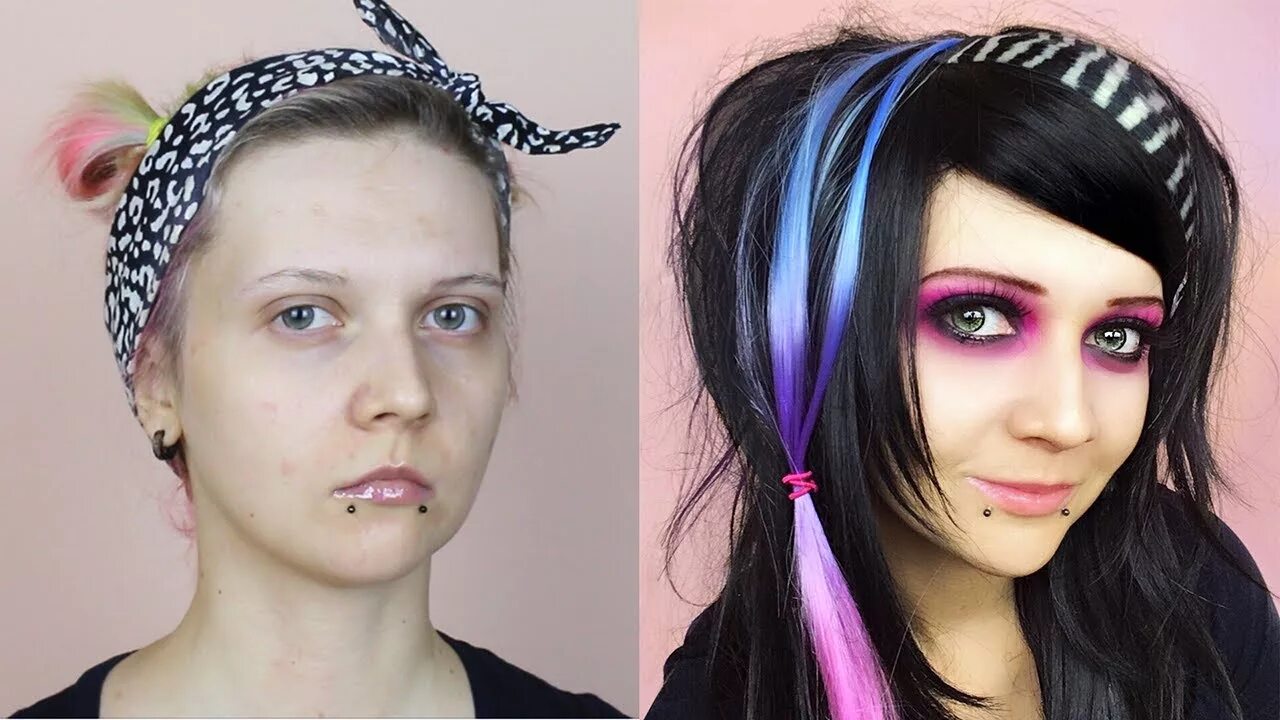Макияж эмо 2024 год Макияж в стиле Эмо Emo make up - YouTube