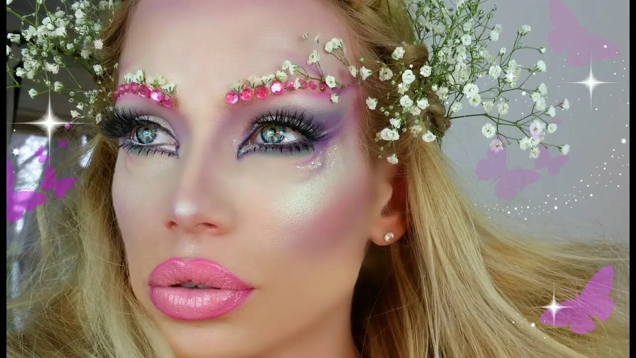 Макияж феи легкий Fairy Makeup Tutorial (NYX FACE AWARDS ENTRY 2015) - YouTube