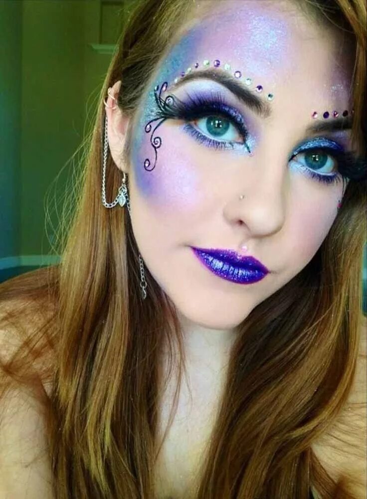 Макияж феи легкий 20+ Flawless Mermaid Makeup Ideas For Halloween Fairy halloween makeup, Fairy ma