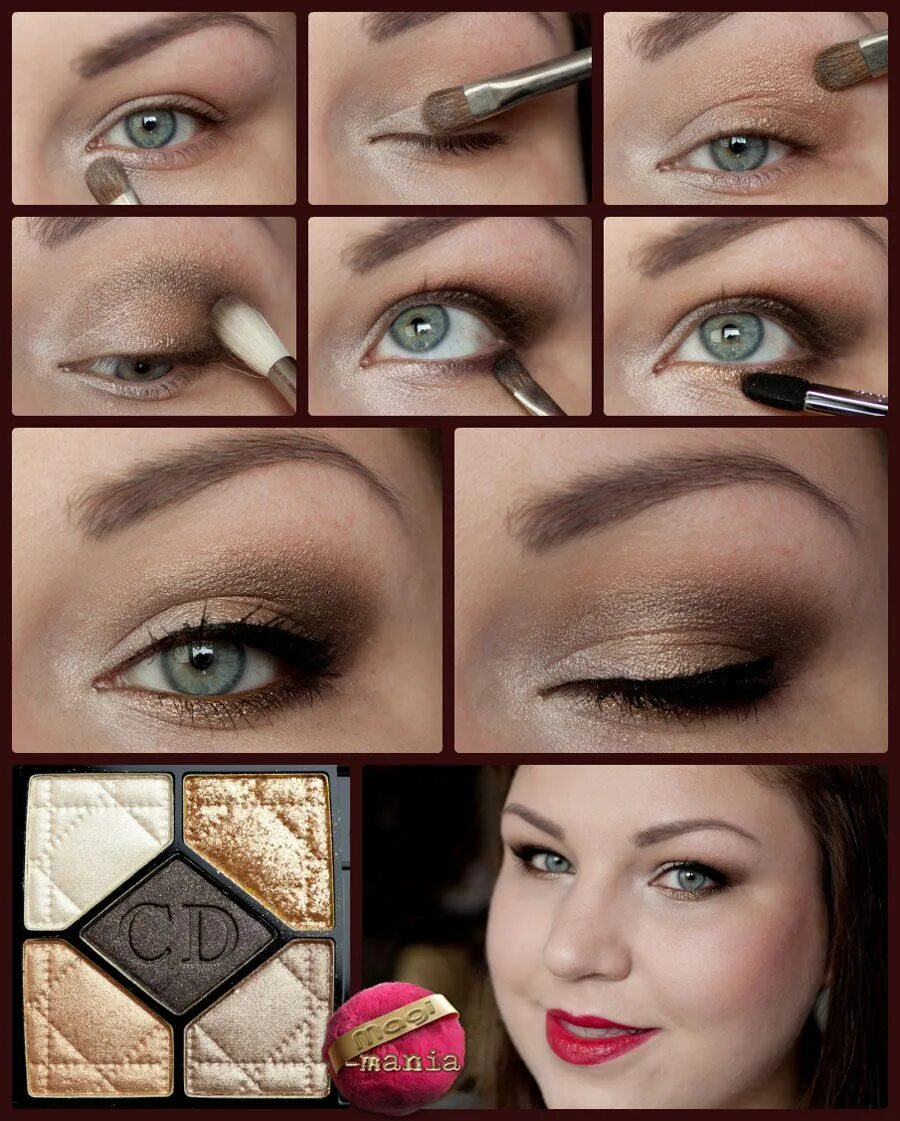 Макияж глаз dior DIOR 'Night Golds' Makeup Tutorial " MAGIMANIA Gold smokey eye, Natural eye make