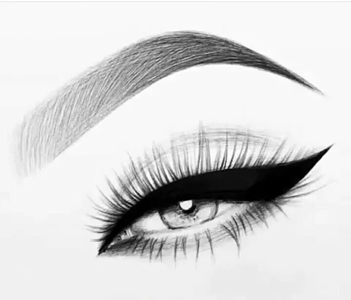 Макияж глаз карандашом Pin by Laiane Nista on Alongamento de Cílios Pencil art drawings, Makeup drawing