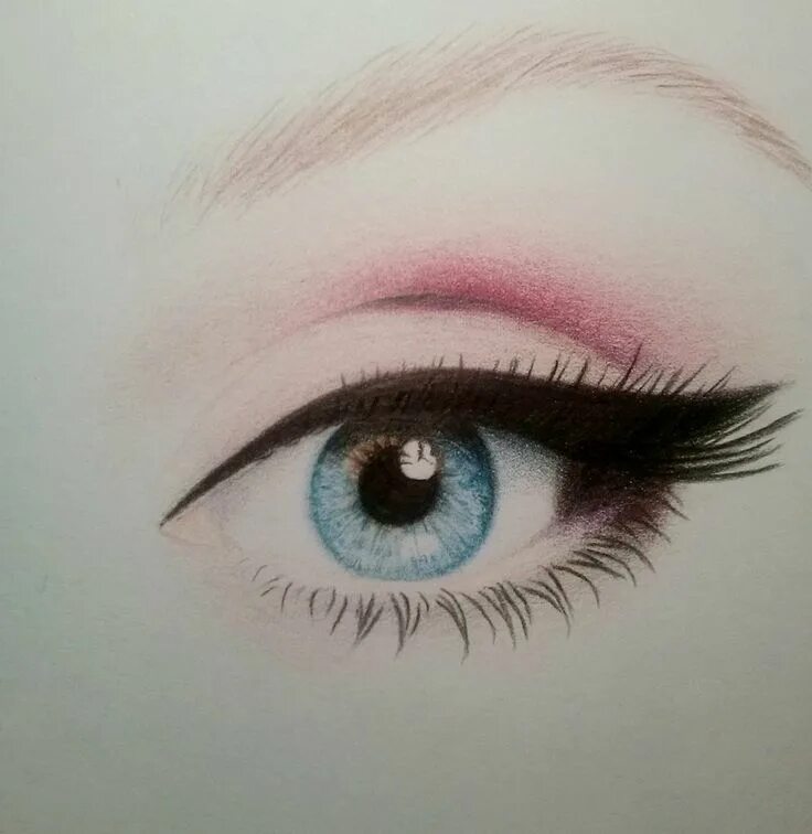 Макияж глаз карандашом Facebook Eye drawing, Eye sketch, Eye art