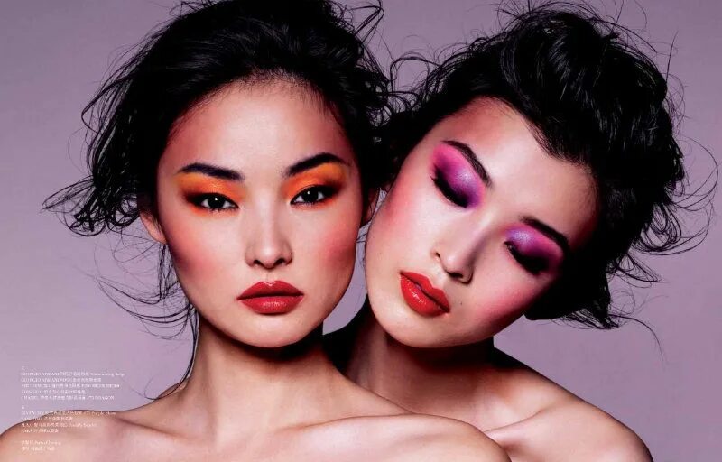 Макияж глаз китаянок Miao Bin Si & Ma Jing by Stockton Johnson for ROUGE Spring 2011 - Fashion Gone R