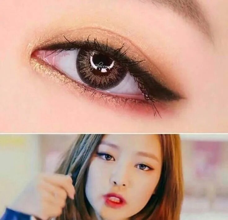 Макияж глаз корейских девушек Jennie - Blackpink. Eye makeup #blackpink #jennie #koreanmakeup แ ต ง ต า, ส อ น