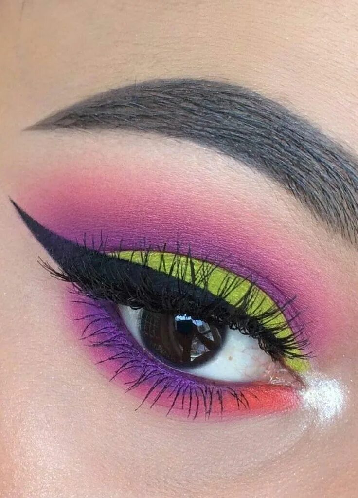 Макияж глаз красками makeup;makeup ideas;makeup tutorial;colorful eye makeup;bright eye makeup;bright