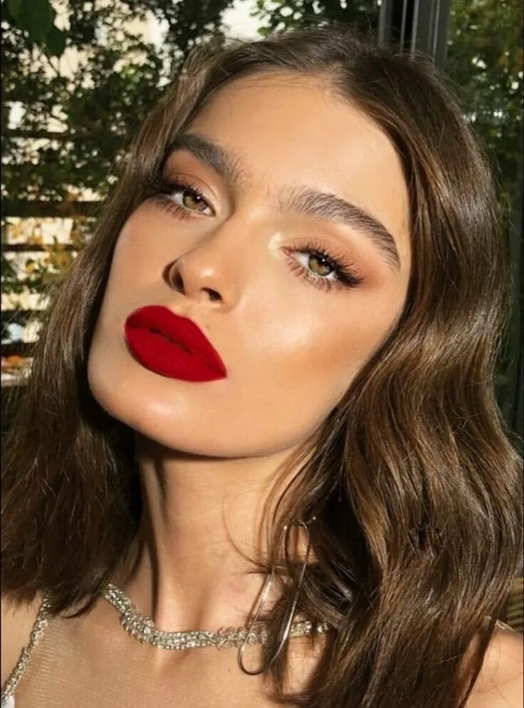 Макияж глаз красных губ La sombra de los Argent Natural makeup, Red lips makeup look, Bridal makeup