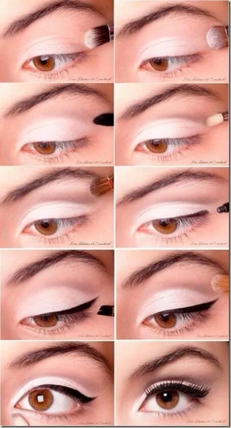 Макияж глаз легкий для детей Machiaj de zi pas cu pas. 20 tutoriale foto Beauty Revealed White eyeshadow, Eye