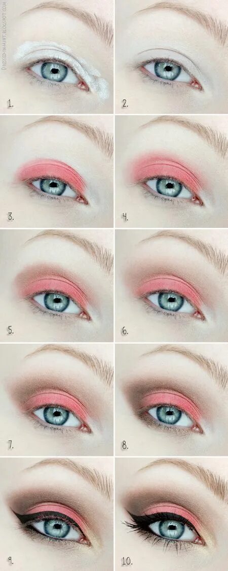 Макияж глаз легкий для детей coral & brown make up Eye makeup, Blue eye makeup, Eyeshadow for blue eyes