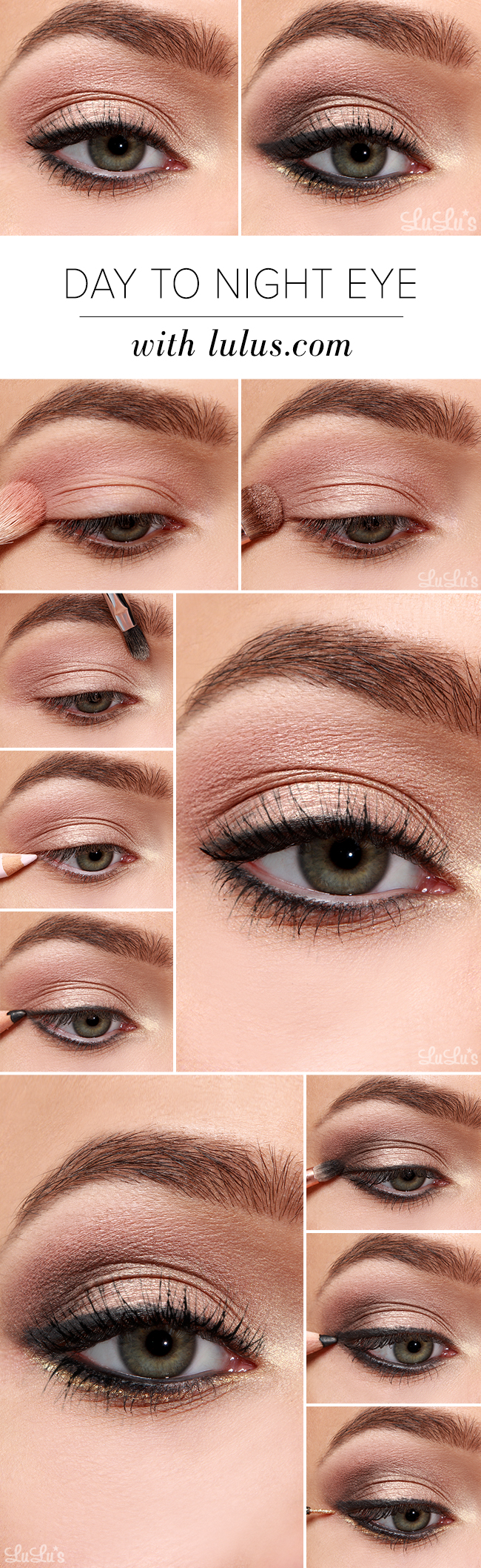 Макияж глаз на каждый день пошаговое Lulus How-To: Day to Night Eye Shadow Tutorial - Lulus.com Fashion Blog Makeup t