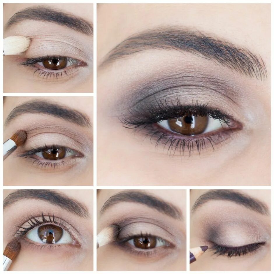 Макияж глаз на каждый день пошаговое How to: Brown Smokey Eye - Simply Sona Smokey eye makeup tutorial, Eye makeup st