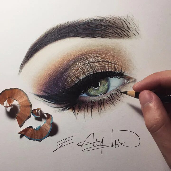 Макияж глаз нарисовать Over 300 People Gather To An International Mermaid Convention Eye drawing, Eye a