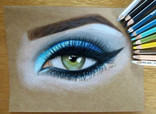 Макияж глаз нарисовать Pin by Rujuta on Illustrations Pencil drawings, Realistic pencil drawings, Eye d