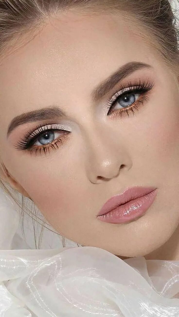 Макияж глаз нюд how to look beautiful without makeup Eye makeup, Bridal makeup, Blue eye makeup