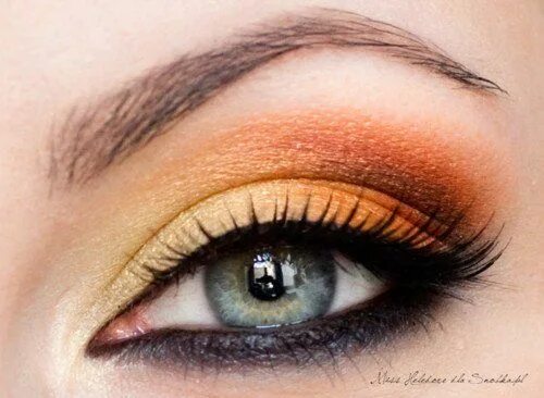 Макияж глаз оранжевыми тенями 7 Make Up Tips For Deep Set Eyes Orange eyeshadow, Colorful eyeshadow, Orange ma