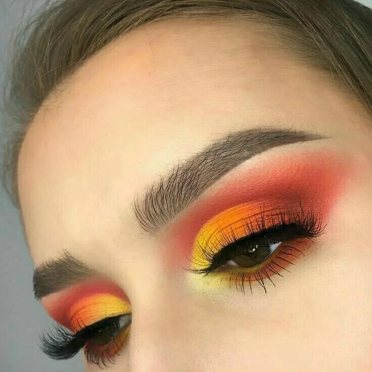 Макияж глаз оранжевыми тенями Pin by Sarah Segura on MAKEUP Макияж