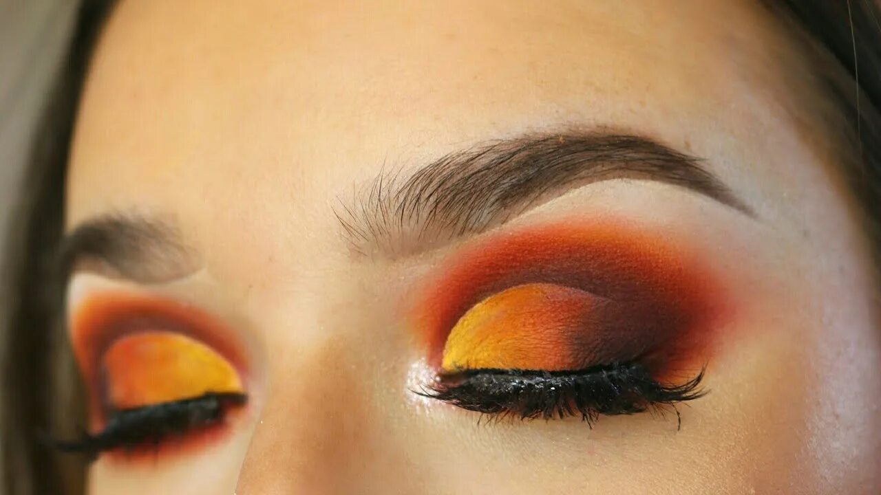 Макияж глаз осень Autumn Eye Makeup Pumpkin Spice Eyes Autumnfall Makeup Tutorial Youtube - makeup