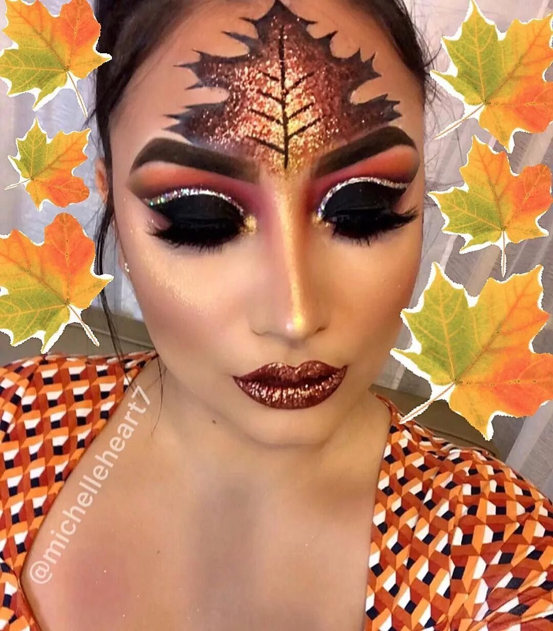 Макияж глаз осень JenniferMichelle on Instagram: "Fall Inspired look by @makeupbyalinna eyeshadow 