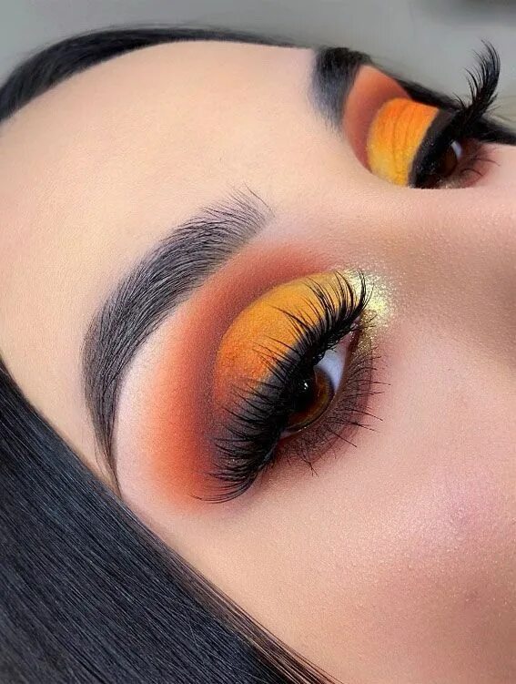 Макияж глаз осень Gorgeous Eyeshadow Looks The Best Eye Makeup Trends - Fall look Orange makeup, F