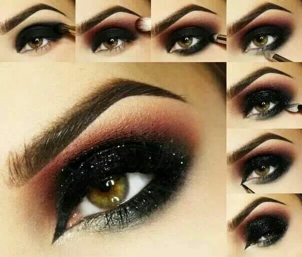 Макияж глаз под черное платье Pin by Rebecca Sharp on Makeups and Manes! Dramatic eye makeup, Dark eye makeup,