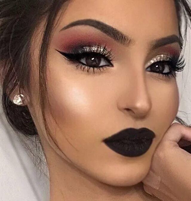 Макияж глаз под черное платье HugeDomains.com Makeup ojos, Womens makeup, Trendy makeup