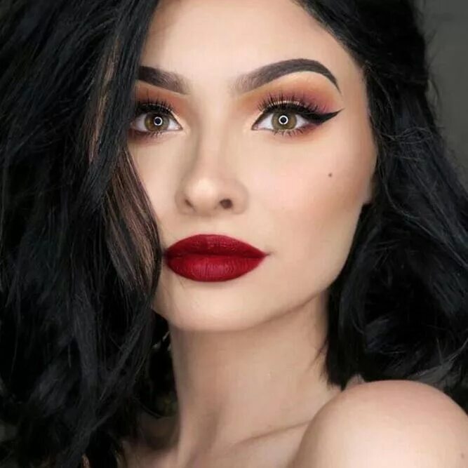 Макияж глаз под красную помаду Pin on Eye candy