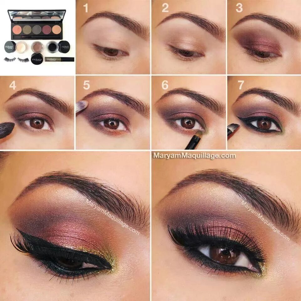 Макияж глаз пошагово фото для брюнеток Smokey eye for fall Eye makeup steps, Simple eye makeup, Eye makeup