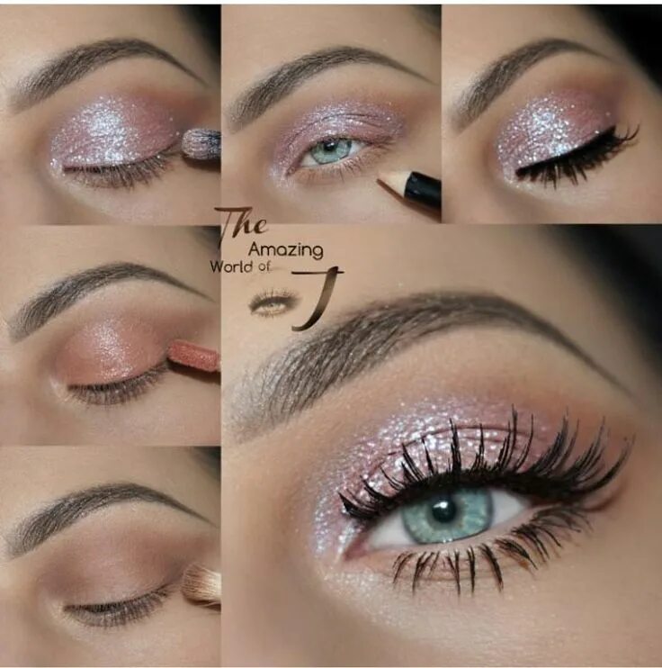 Макияж глаз пошагово на свадьбу Pin on Wedding Glitter makeup tutorial, Glitter makeup, Eye makeup