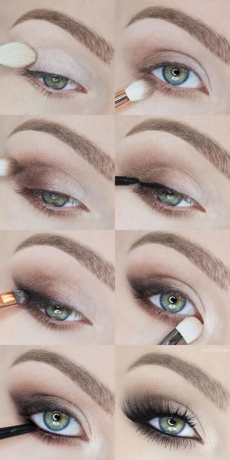 Макияж глаз пошагово на свадьбу Maquillaje paso a paso Pinterest makeup, Eye makeup steps, Smokey eye makeup
