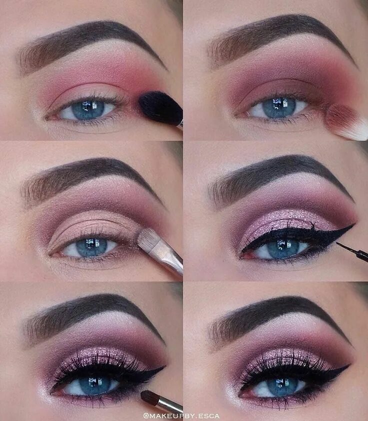Макияж глаз пошагово с фото для начинающих Makeup ideas - Famous & Fashion! Simple eye makeup, Easy eye makeup tutorial, Ey