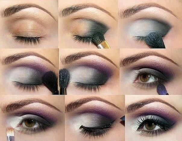 Макияж глаз пошаговое фото для начинающих Caroline Santana : Maquiagem para noite Makeup, Eye makeup, Eye makeup remover