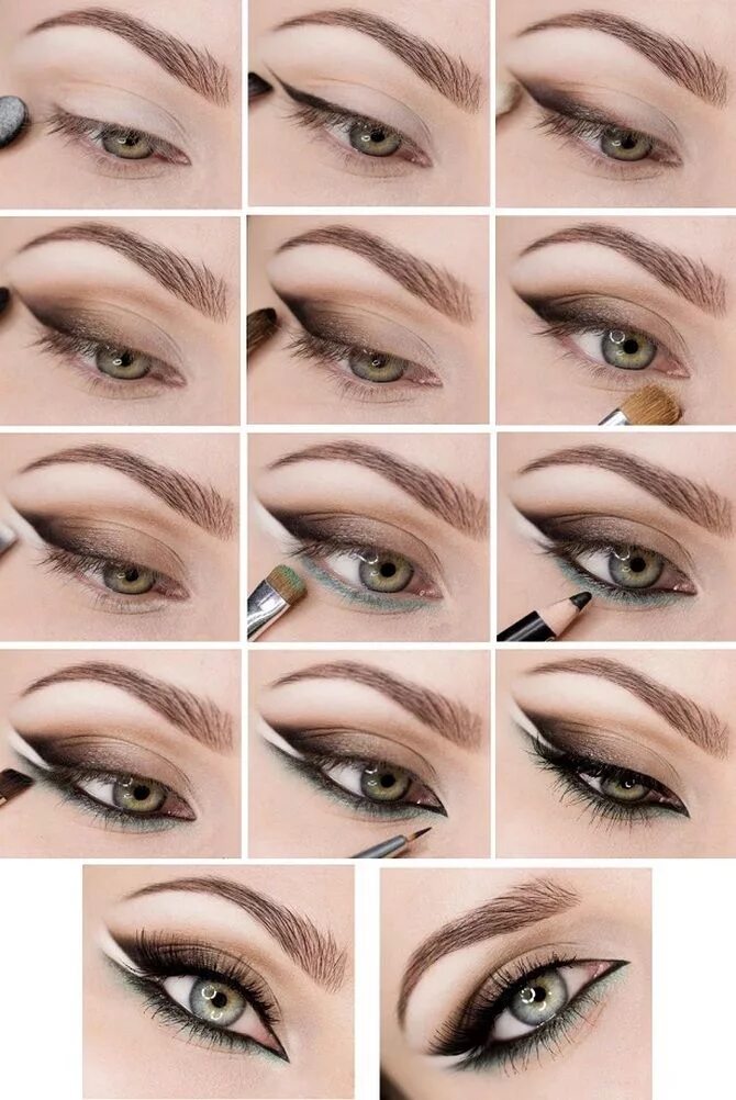 Макияж глаз повседневный пошаговое макияж глазок Smoky eye makeup, Dramatic eye makeup, Smokey eye makeup