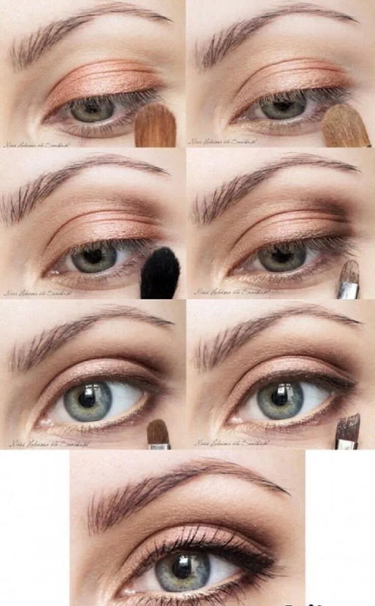 Макияж глаз повседневный пошаговое Top 10 Morning in-a-Rush Makeup Tutorials Makeup, Nude makeup, Makeup tutorial