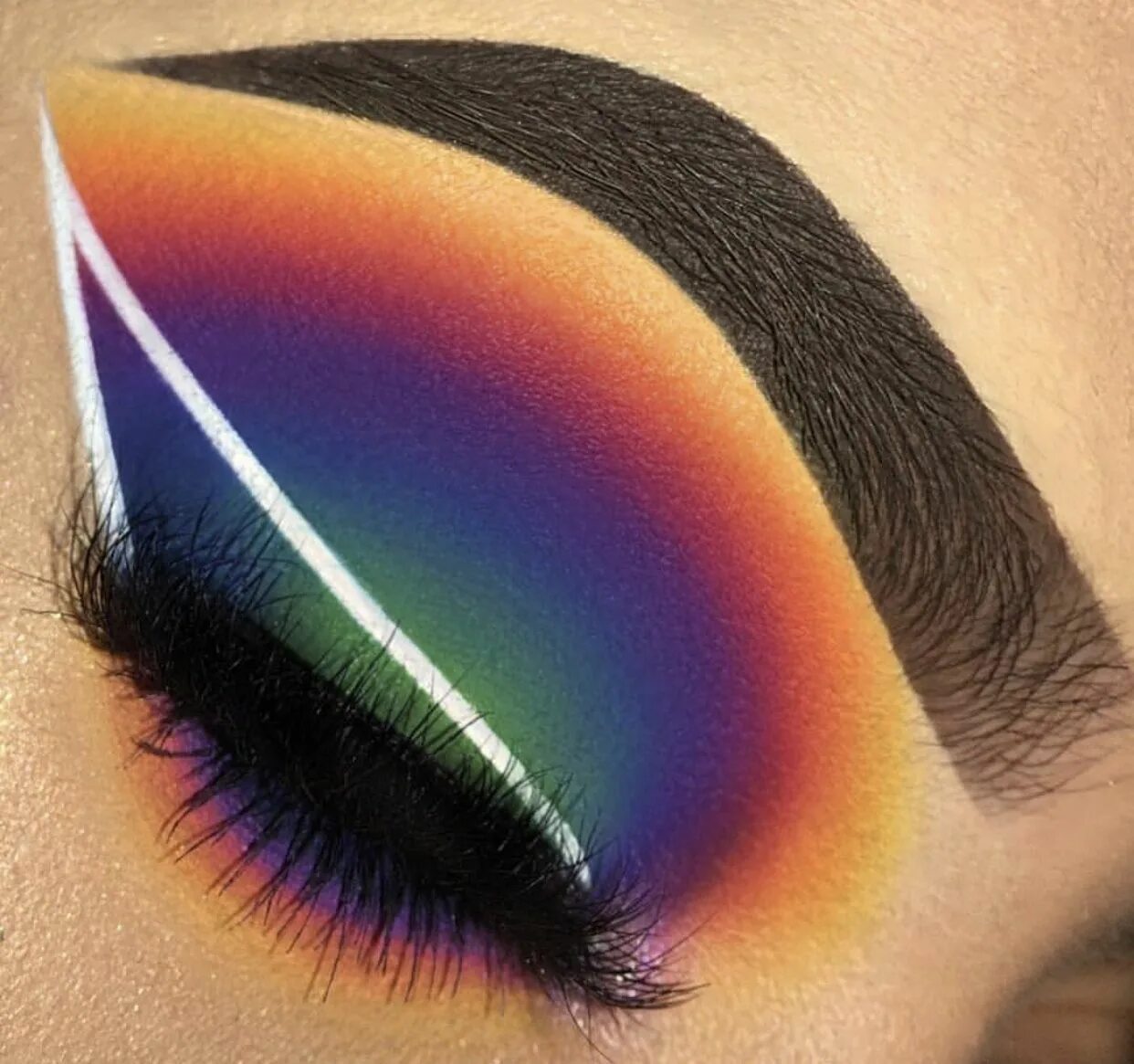 Макияж глаз радуга pιnтereѕт : @HerGuide Artistry makeup, Colorful eye makeup, Creative eye makeup