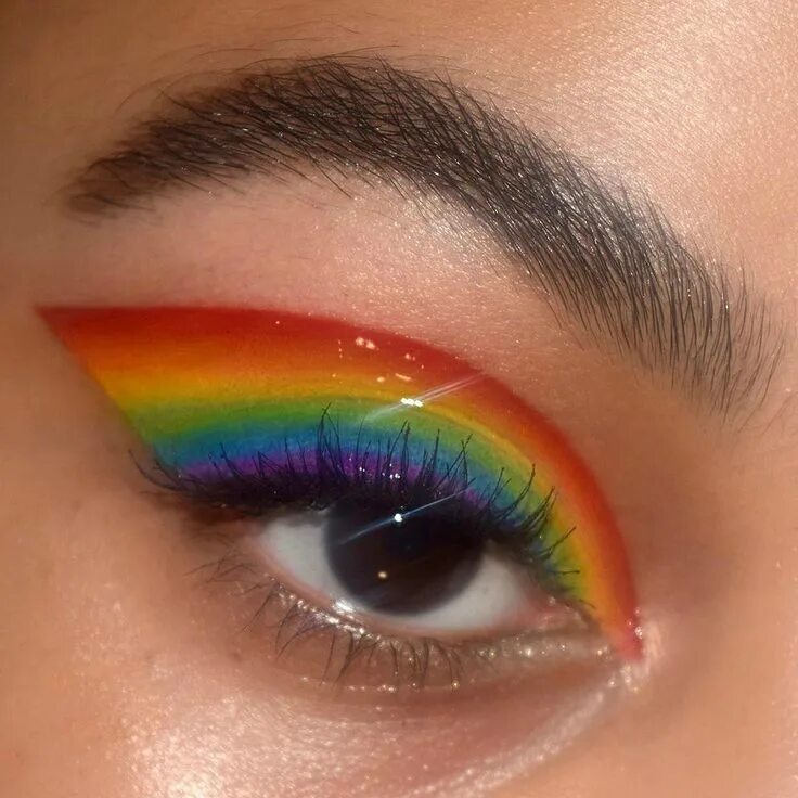 Макияж глаз радуга CG Rainbow eye makeup, Rainbow makeup, Eye makeup art