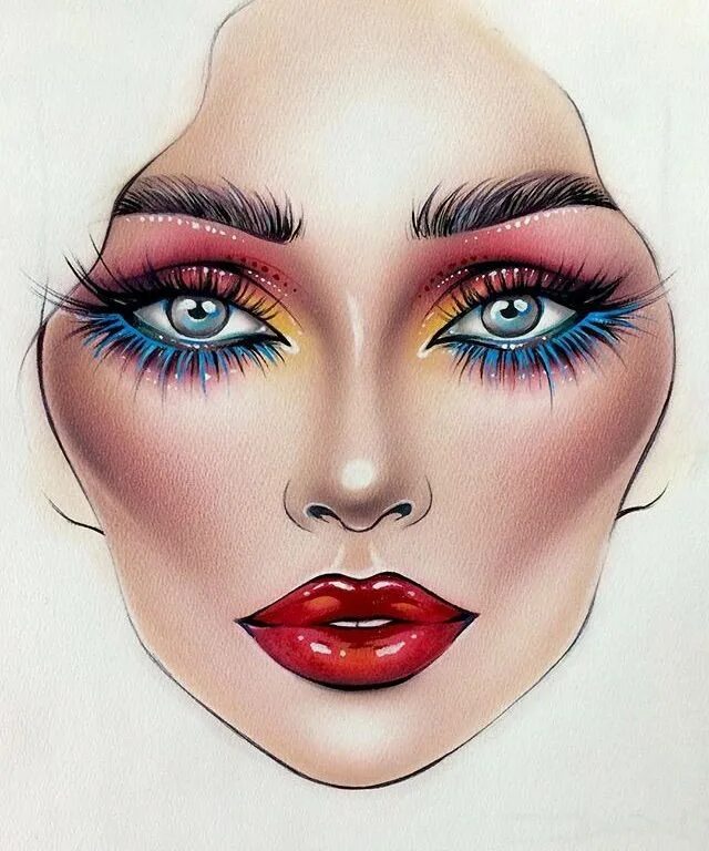 Макияж глаз рисуем illustration Makeup face charts, Makeup artist quotes, Makeup charts