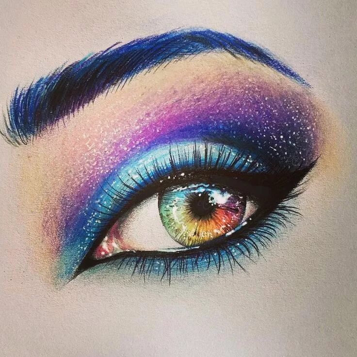 Макияж глаз рисуем Pin by Jody Wilkinson on Art Eyeball art, Eye art, Eye drawing