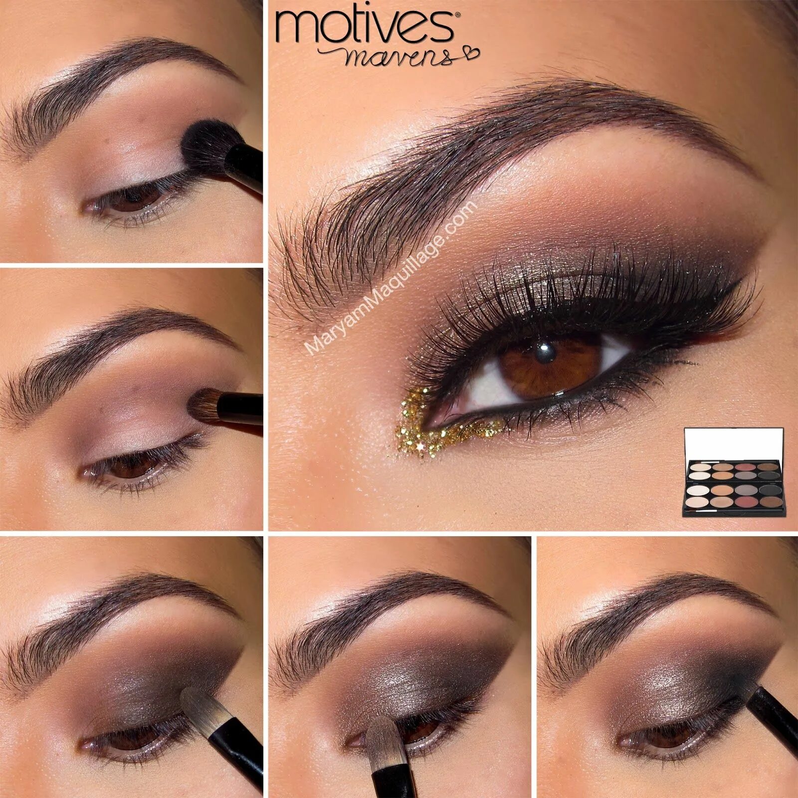 Макияж глаз с помощью теней Maryam Maquillage !: Motives Mavens ELEMENT: "Chocolate Truffle" Smokey Eye Tuto