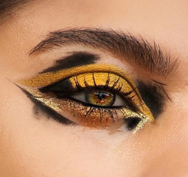 Макияж глаз с золотом Pin by Лилия Бондаренко on Макияж Tiger makeup, Animal makeup, New year's makeup