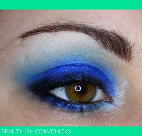 Макияж глаз синим карандашом Blue Smoky Eye Ciara H.'s (Chicks) Photo Beautylish
