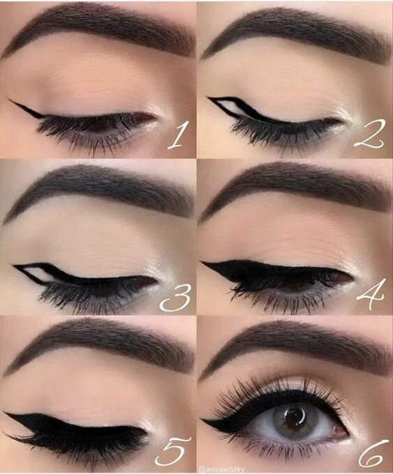 Макияж глаз стрелки пошаговое Cómo lograr el delineado de gato fácilmente - Demujeres Makeup eyeliner, Makeup,