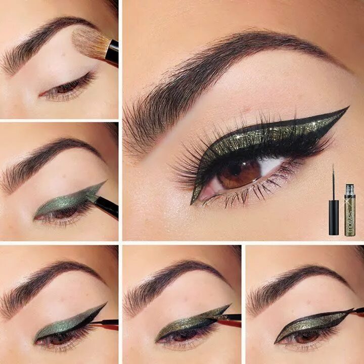Макияж глаз стрелки пошаговое 15 Tutoriales de maquillaje de noche que te harán lucir perfecta en cualquier ev