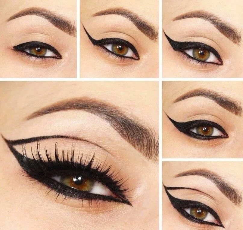 Макияж глаз стрелки пошаговое Новости Winged eyeliner, Winged liner, Winged eyeliner tutorial
