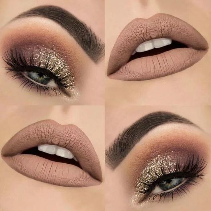 Макияж глаз цена Beige ♡ matte Pinterest makeup, Glitter eye makeup, Ball makeup