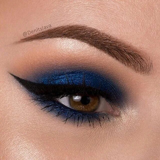 Макияж глаз цвет синий Pin by Kasia Sokołowska on patrz na świat oczami wyobraźni Blue makeup, Blue eye