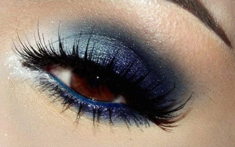 Макияж глаз цвет синий Pin en belleza