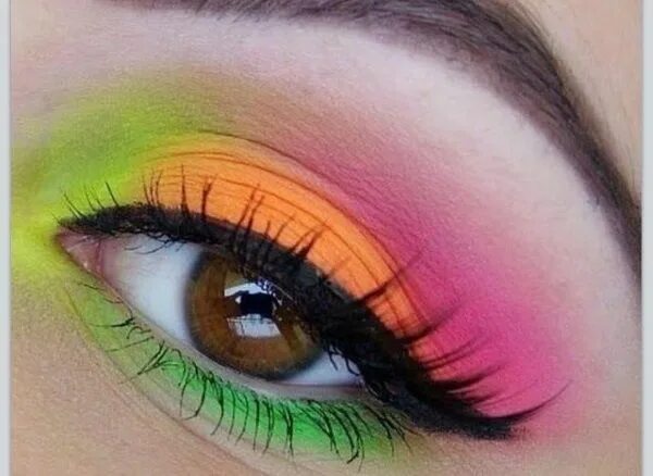 Макияж глаз цветные тени Rainbow Sherbet Collection 80s eye makeup, Colorful eye makeup, Creative eye mak
