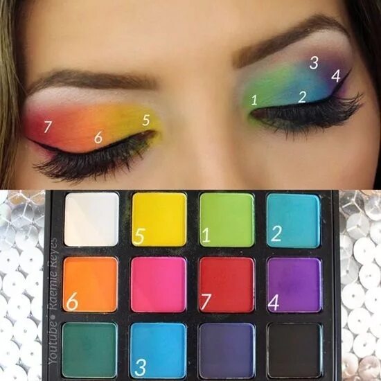 Макияж глаз цветные тени 15 Gorgeous Makeup Looks for Blue Eyes Rainbow eye makeup, Eyeshadow makeup, Sim
