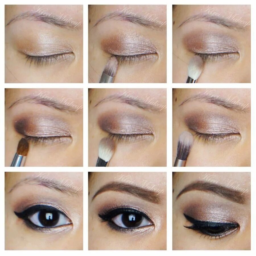 Макияж глаз тенями для нависшего века Another technique Maquillaje de ojos ahumados, Maquillaje de ojos asiáticos, Imá