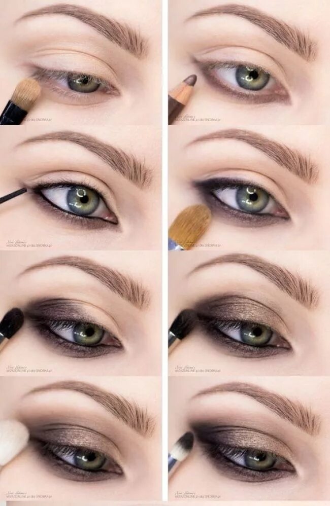 Макияж глаз тенями и подводкой 11 способов нарисовать классные стрелки Maquillaje de ojos ahumados, Como maquil